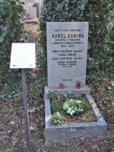 Fotografie hrobu: Karel Sabina