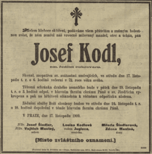 Fotografie hrobu: Josef Kodl